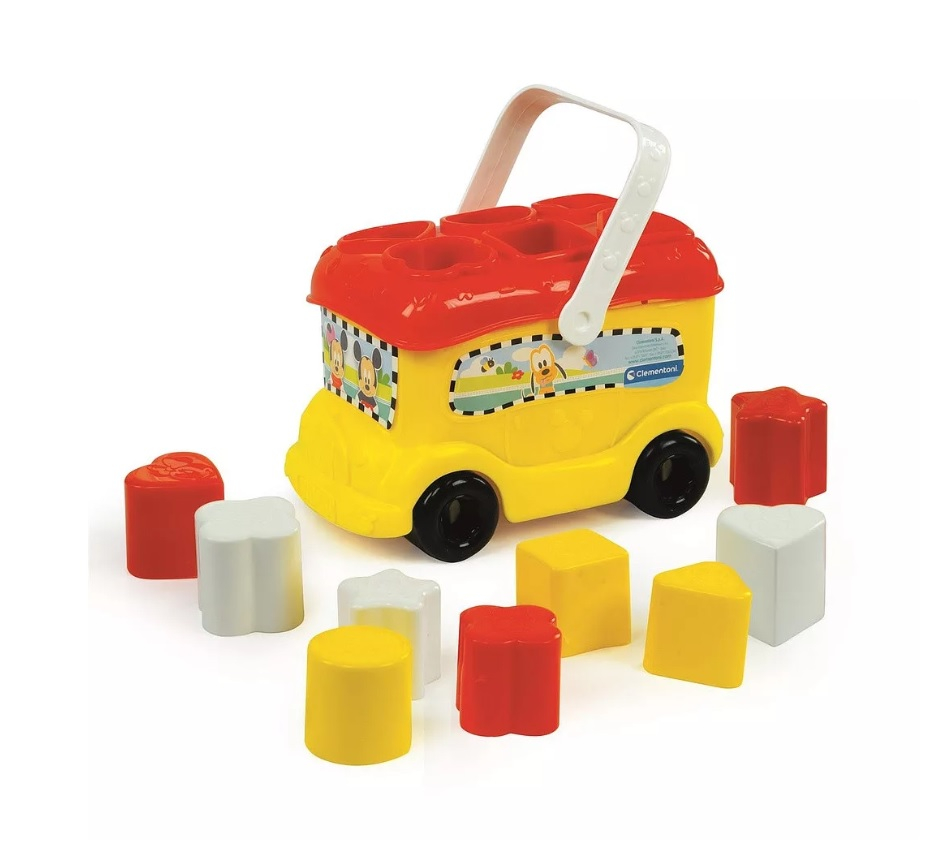 Autobuz pentru Sortare Forme Disney Mickey, Galben - Clementoni [1]