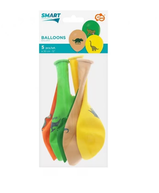 Baloane Dinozauri - Set 5 Bucăți, 12 Inch (30 cm) pentru Petreceri Preistorice [1]