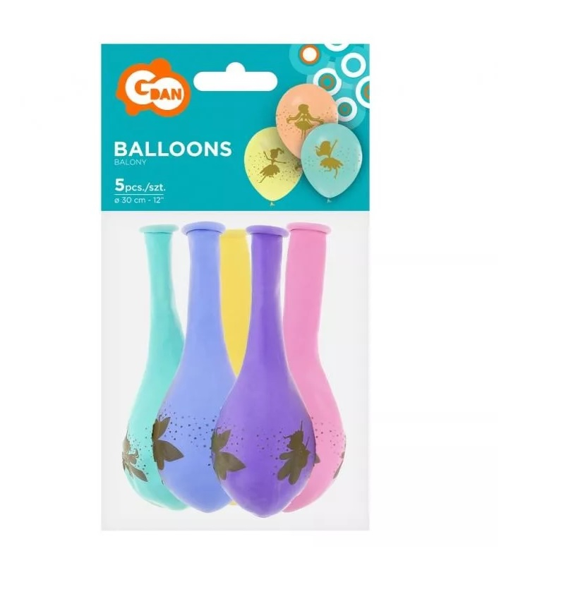 Baloane Zâna Fairy - Set 5 Bucăți, 12 Inch (30 cm) pentru Petreceri Magice [1]