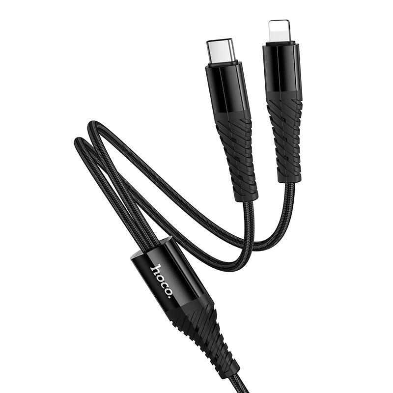 Cablu 2in1 HOCO X123 USB-C la USB-C + Lightning 1m - încărcare și date [5]
