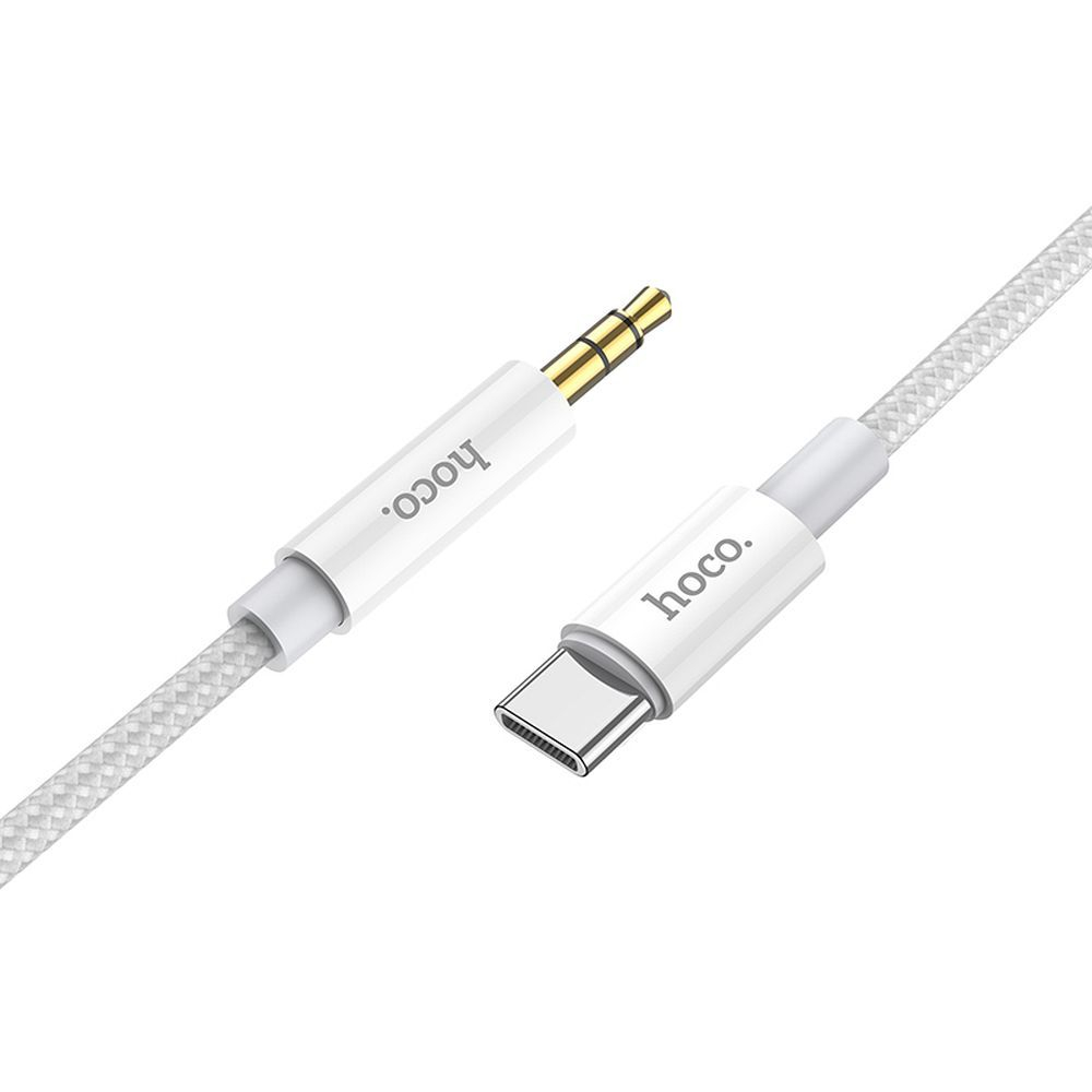Cablu AUX Hoco Jack 3.5 mm la Type-C, UPA19, 1 m, Argintiu [4]