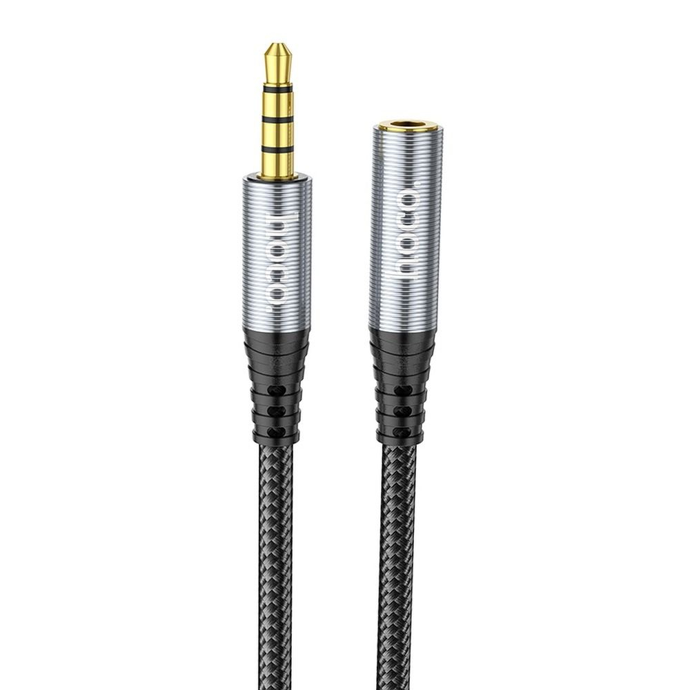 Cablu AUX Hoco Jack 3.5 mm Male la Jack 3.5 mm Female, UPA20, 2 m, Negru [2]