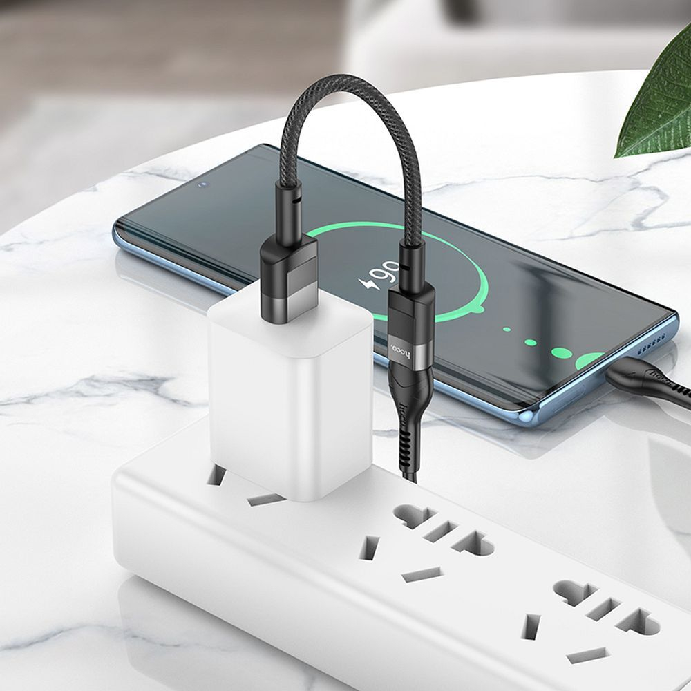 Cablu de date, Hoco U107, USB Male/ USB 3.0, 3A, 5Gbps, 1.2m, Negru [5]