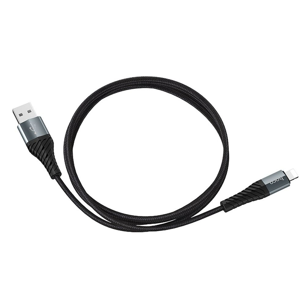 Cablu Hoco USB-A la Lightning 2.4A X38 1m Negru - Încărcare Rapidă și Conectivitate Fiabilă pentru Dispozitivele Tale Apple [2]