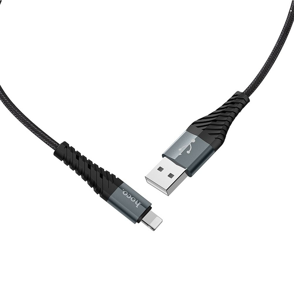 Cablu Hoco USB-A la Lightning 2.4A X38 1m Negru - Încărcare Rapidă și Conectivitate Fiabilă pentru Dispozitivele Tale Apple [1]