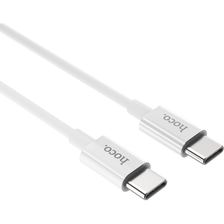 Cablu Hoco X23 Skilled, USB Type-C, 1m, Silicon, Suporta PD, Alb [1]