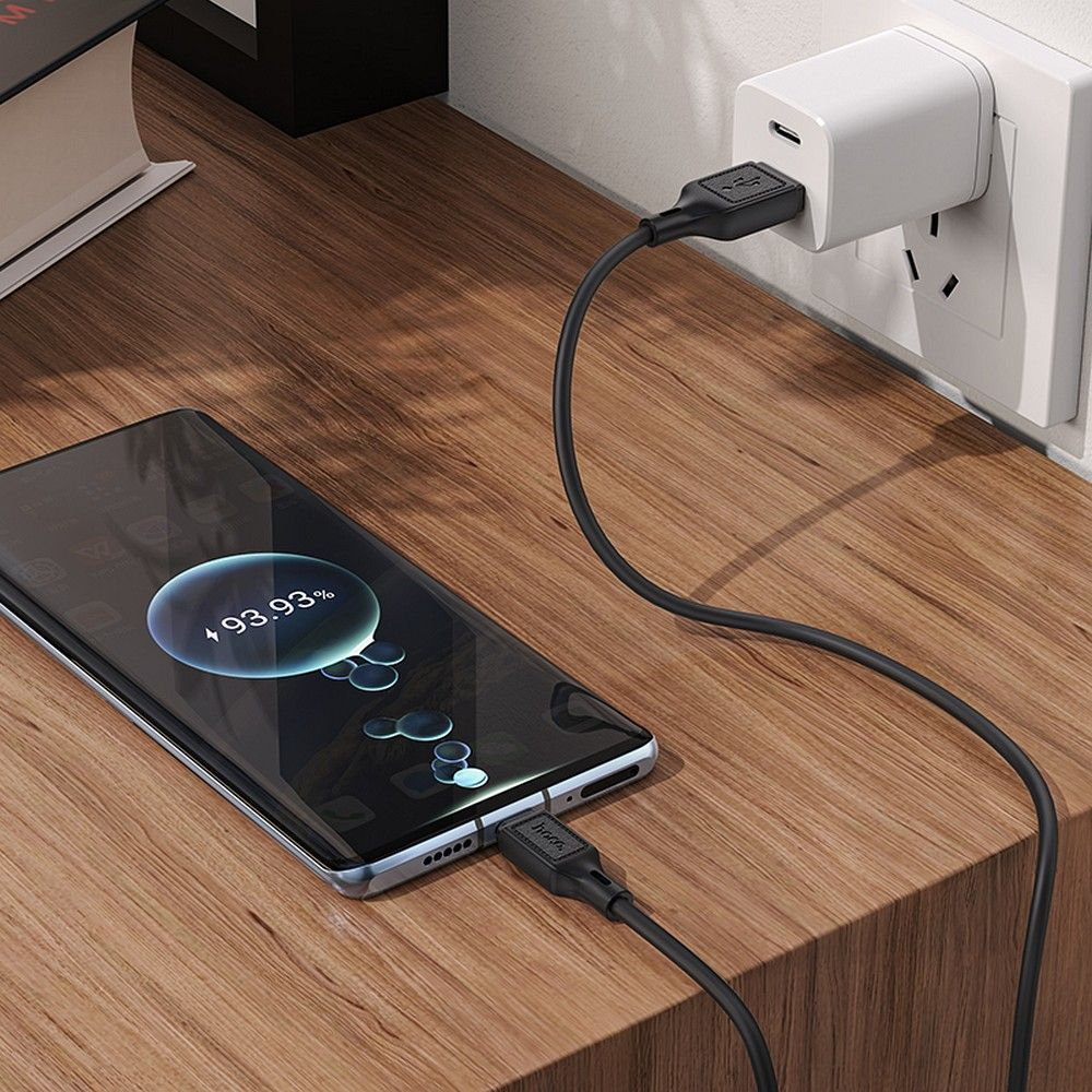 Cablu HOCO X90, USB-A la Type-C, 3A, 1m, Negru [4]