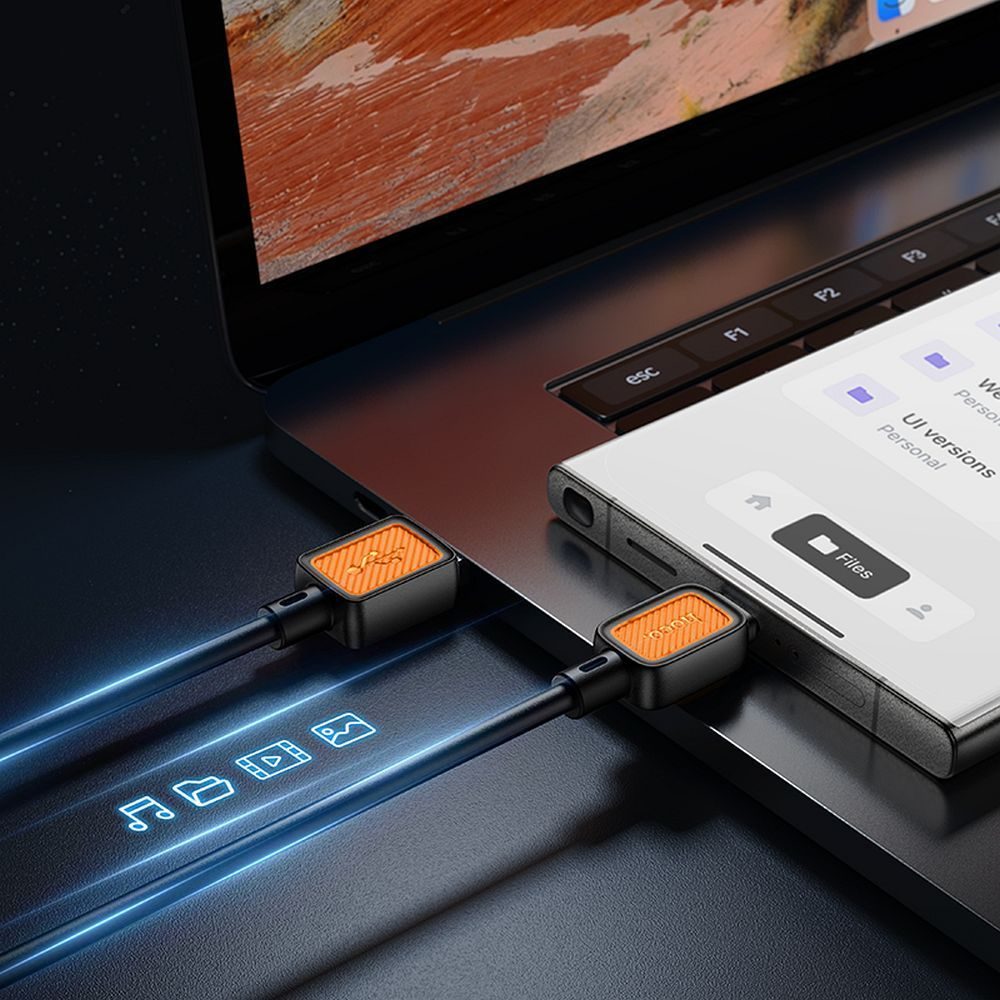 Cablu USB-A la USB-C Hoco X108 3 A, 1 m – Negru [3]