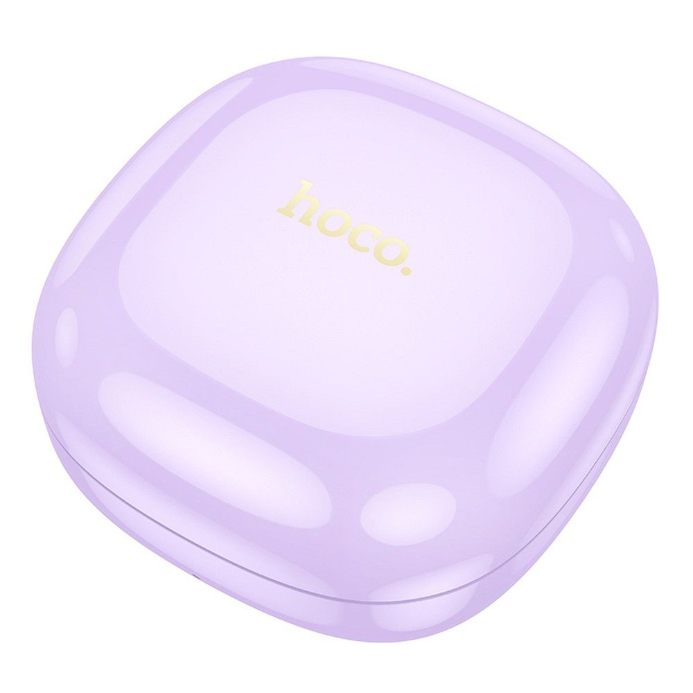 Căști Bluetooth TWS cu Carcasă Transparentă și Display Digital - Hoco Violet [1]