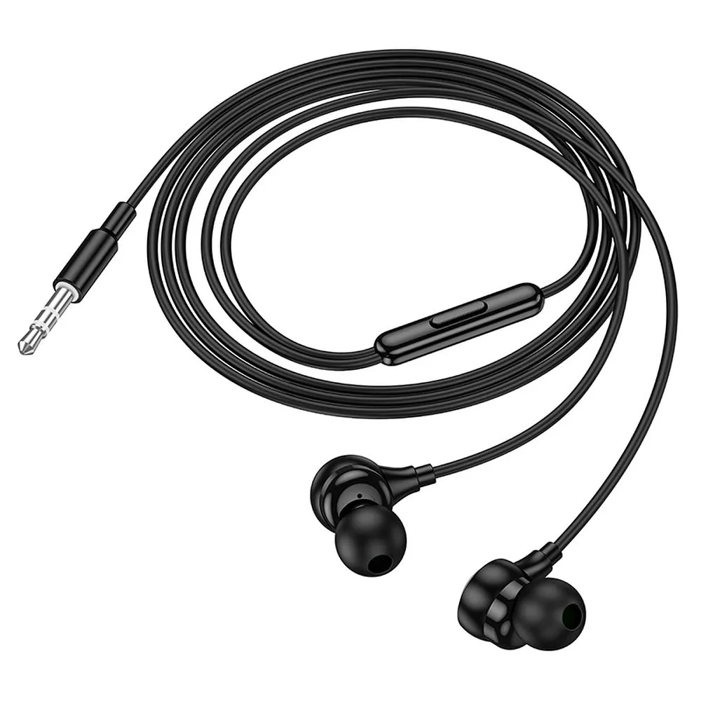 Căşti cu fir HOCO M116 (jack 3,5 mm) – negre, cu microfon [2]