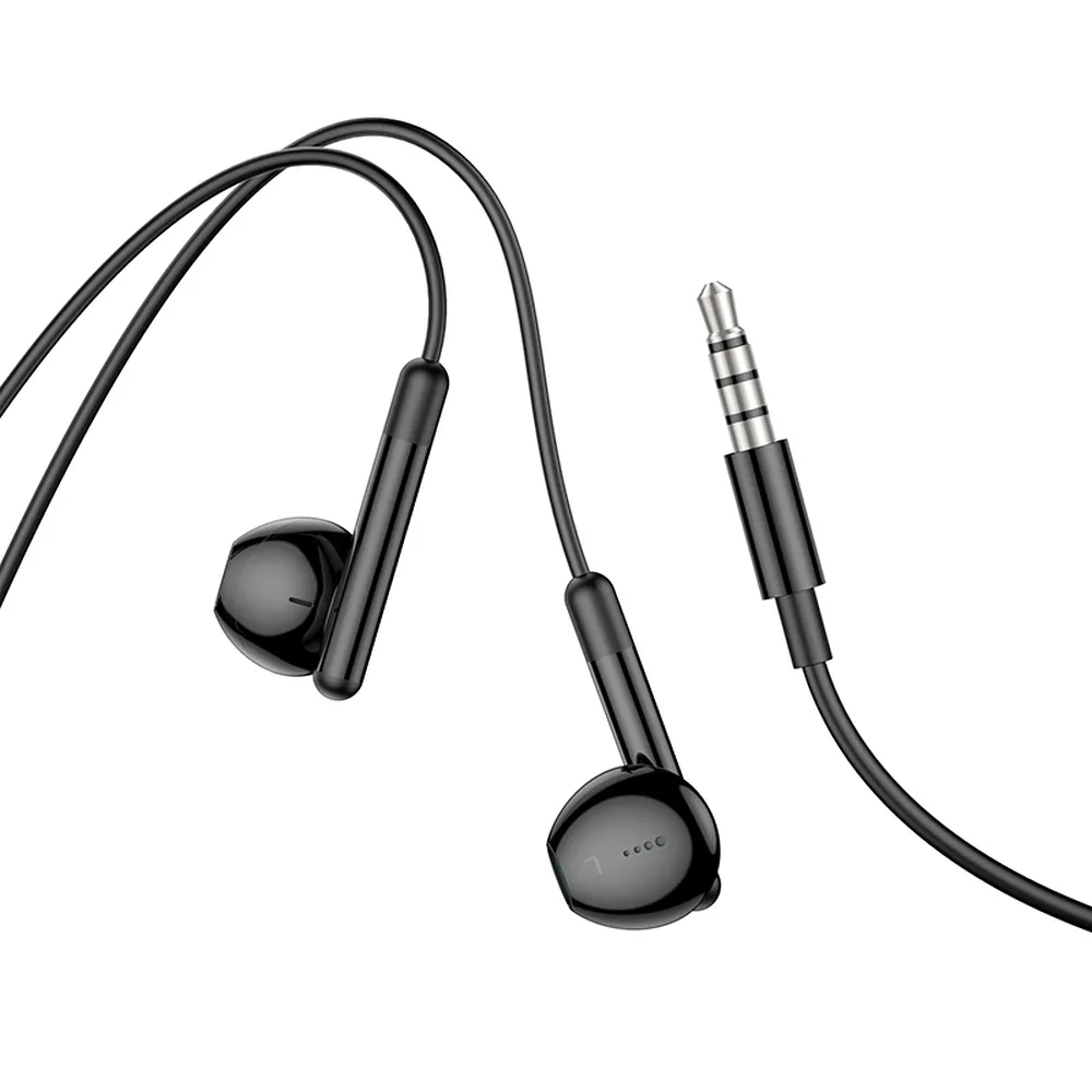 Căști cu fir HOCO M93 (jack 3,5 mm) – negre, cu microfon [2]