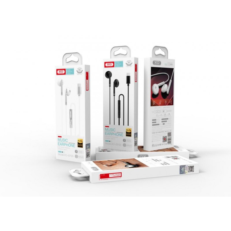 Căști Handsfree XO EP29 USB-C - Compatibile Samsung, Microfon și Control pe Cablu [2]