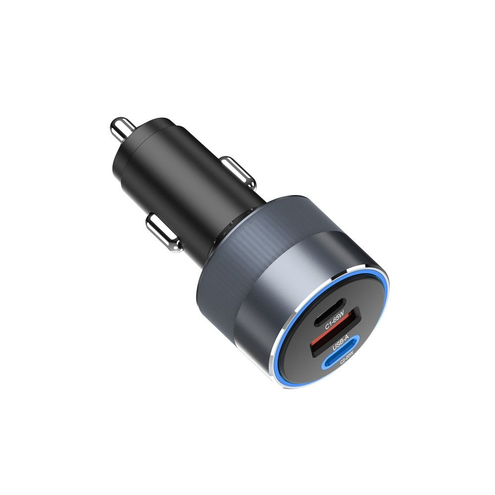 Forcell F-Energy Alu Car Charger - Încărcător Auto 2 x Type-C + USB-A, PD QC4.0, SFC 20W 3A 85W, Gri [3]
