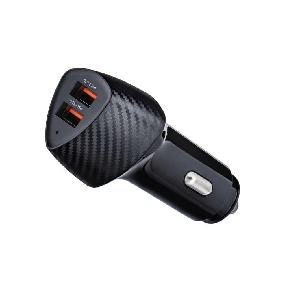 Forcell F-Energy Carbon – Încărcător auto 2x USB-A QC3.0 3A 36W CC50-2A, negru [2]