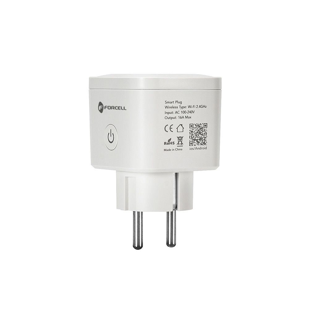 Forcell F-Energy EU02 Smart Plug 230V WiFi – Priză inteligentă, compatibilă Tuya / Alexa, Alb [8]