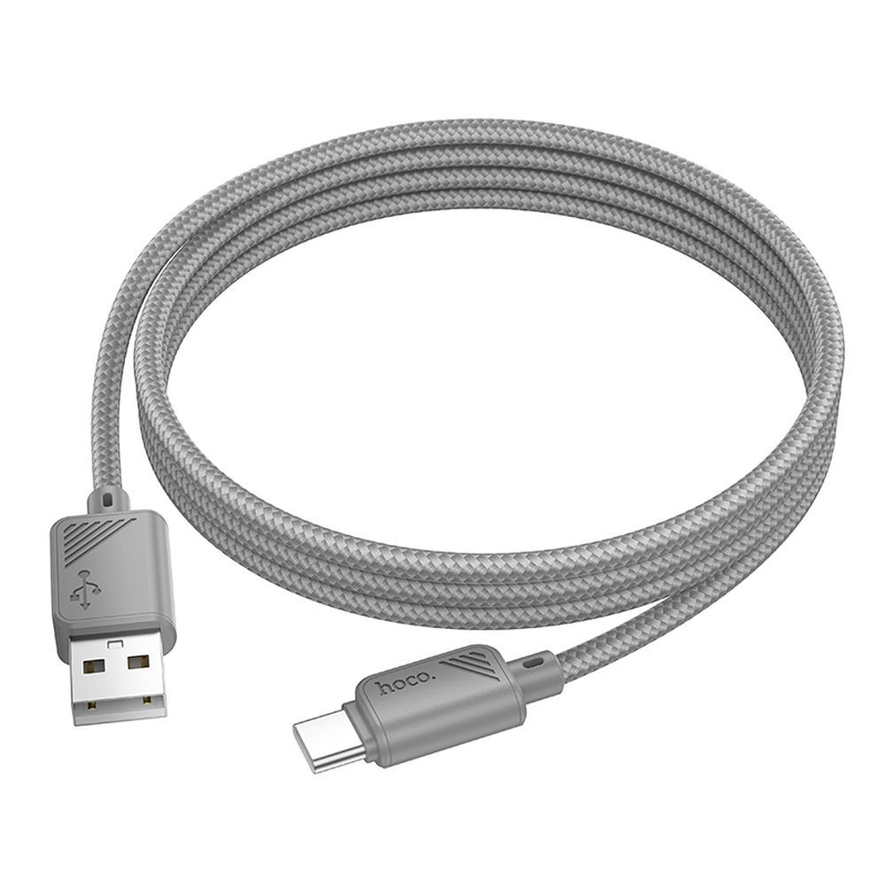 Hoco Cablu USB-A la Type-C X113, 3A, 1m, Gri [1]