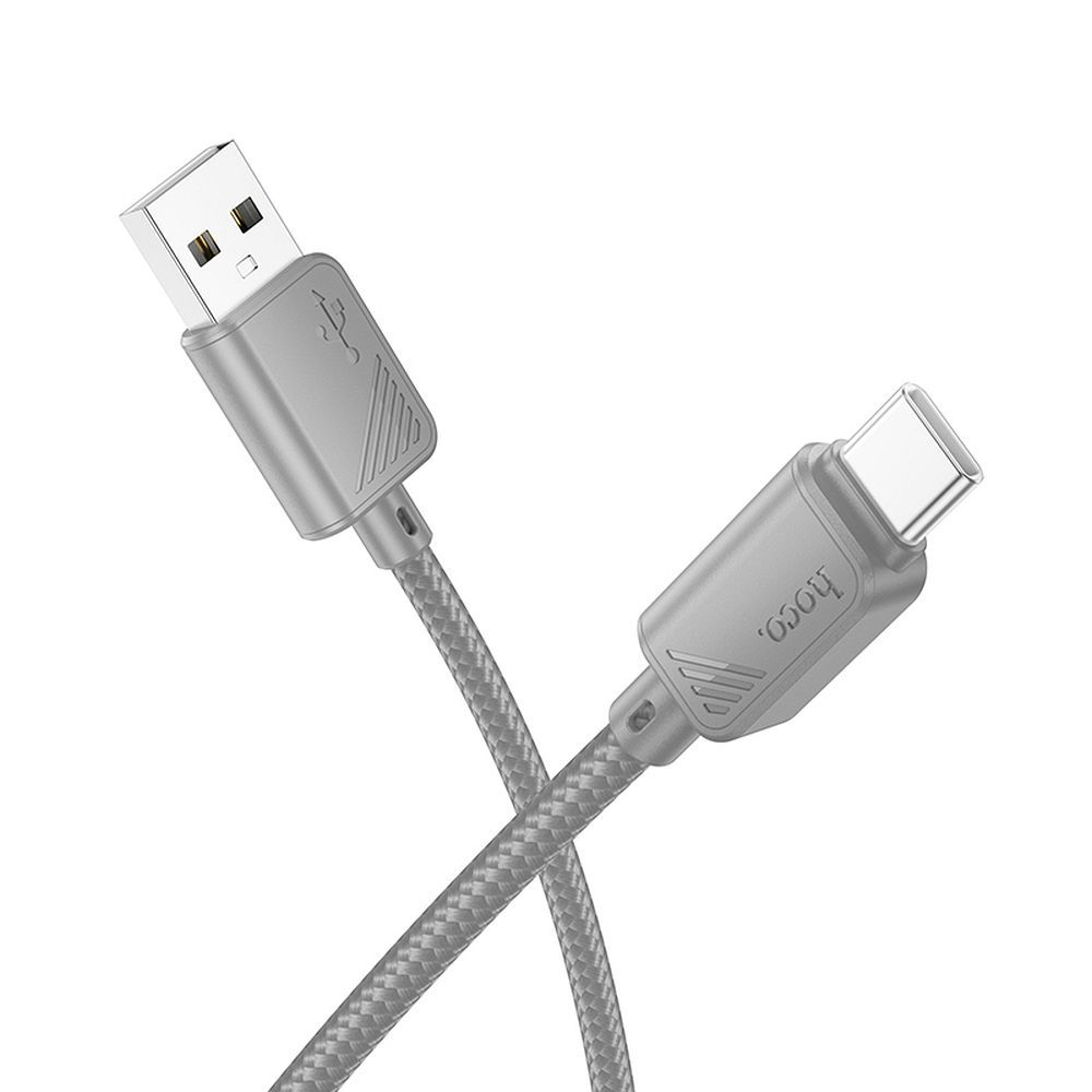 Hoco Cablu USB-A la Type-C X113, 3A, 1m, Gri [0]