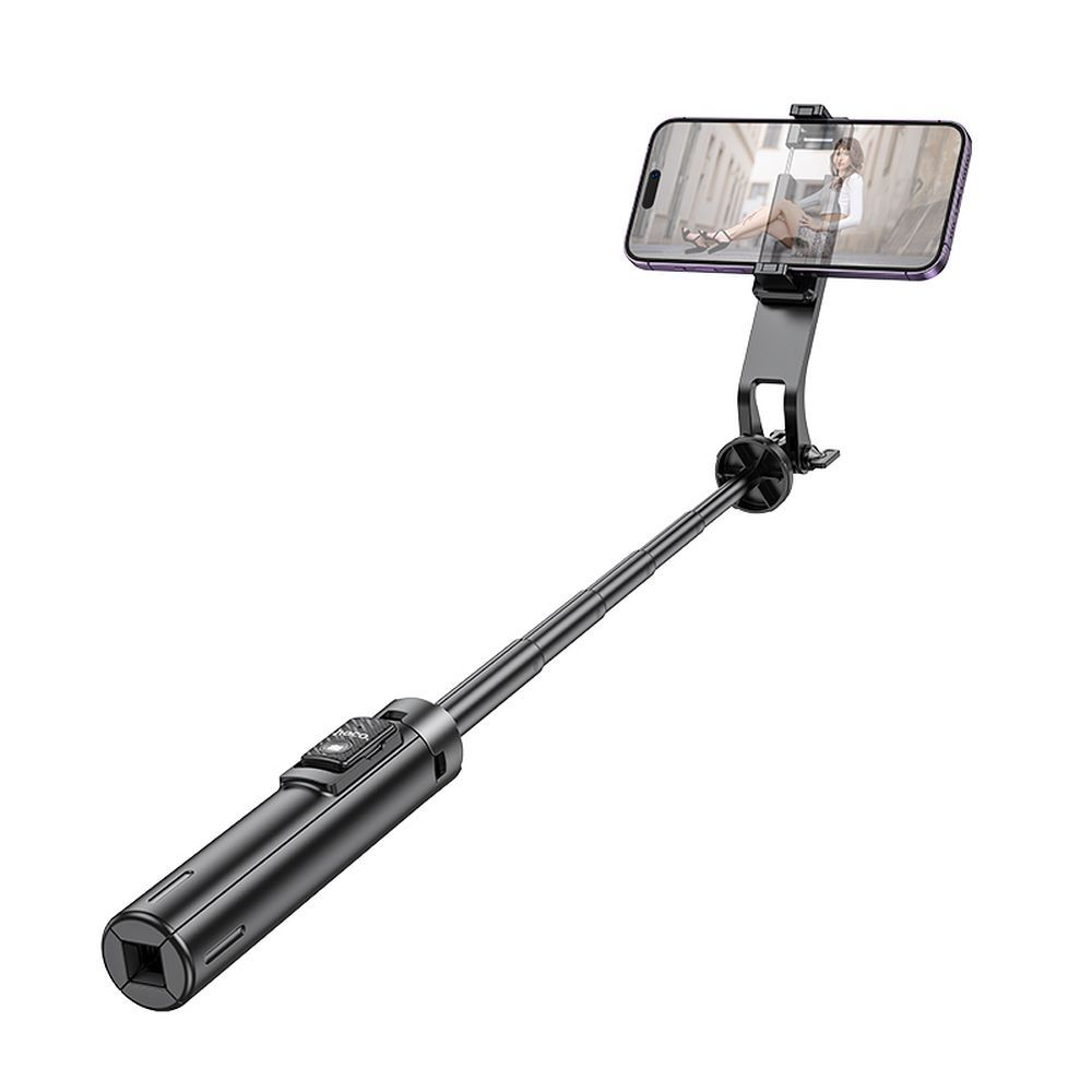 Hoco Selfie Stick cu Telecomandă Bluetooth și Trepied K21, Negru [1]