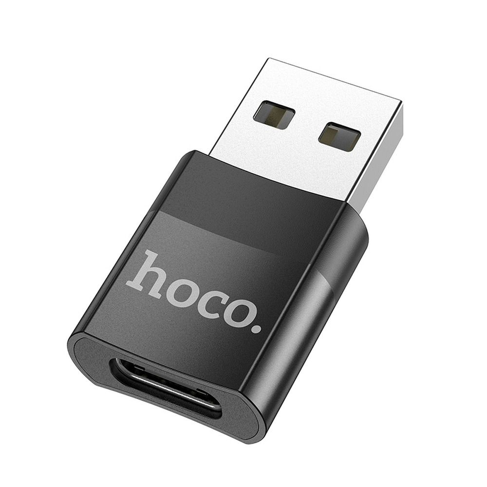 Hoco UA17 - Adaptor OTG USB-A Male la Type-C Female, Negru [0]