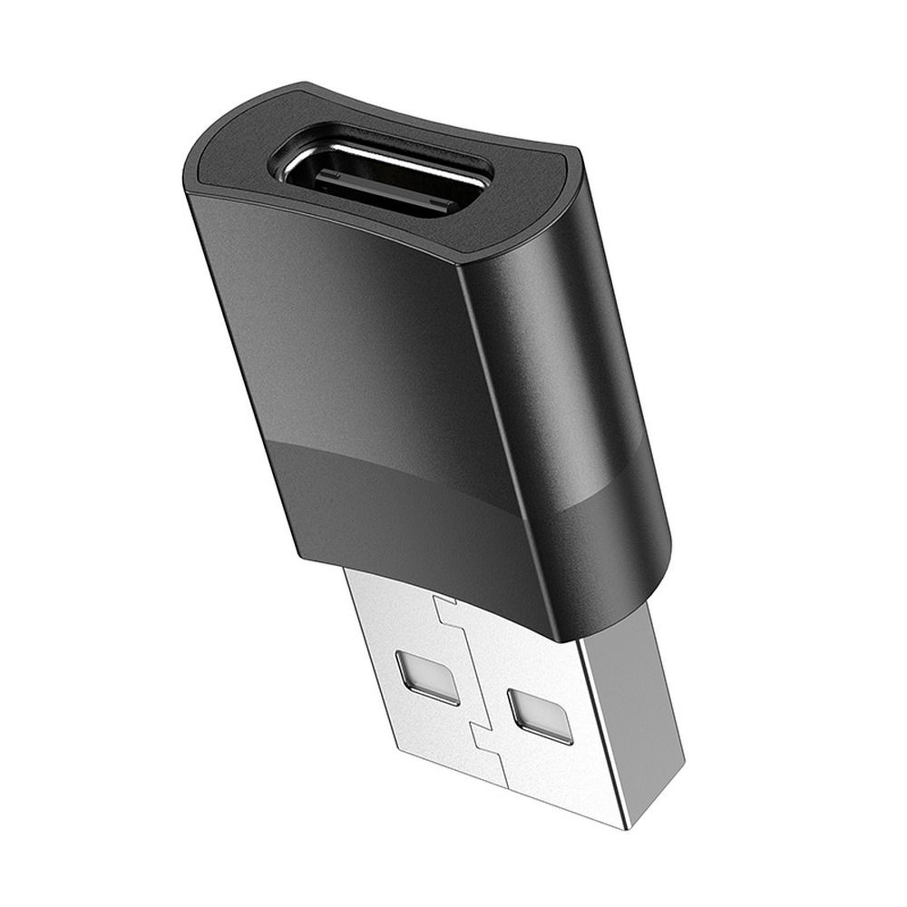 Hoco UA17 - Adaptor OTG USB-A Male la Type-C Female, Negru [3]