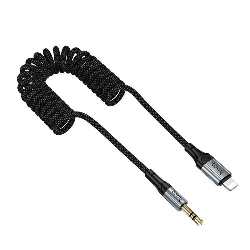 Hoco UPA33A – Cablu audio AUX Jack 3.5 mm la Lightning, 1.5 m, negru [1]