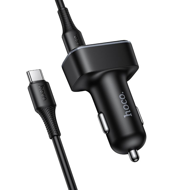 Încărcător auto HOCO Z63B 48W USB-A + USB-C PD QC3.0 + cablu USB-C [1]