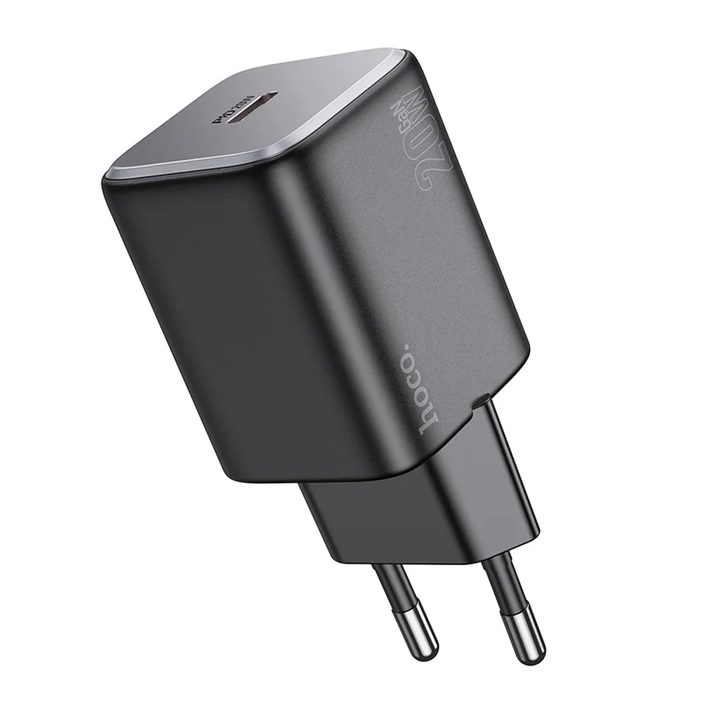 Încărcător de rețea HOCO N40 (USB-C, QC / PD 20 W, negru) [2]