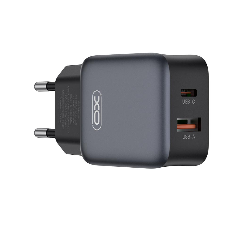 Încărcător XO L156 GaN 30W USB-A + USB-C cu Cablu Type-C - Lightning, Fast Charge [1]