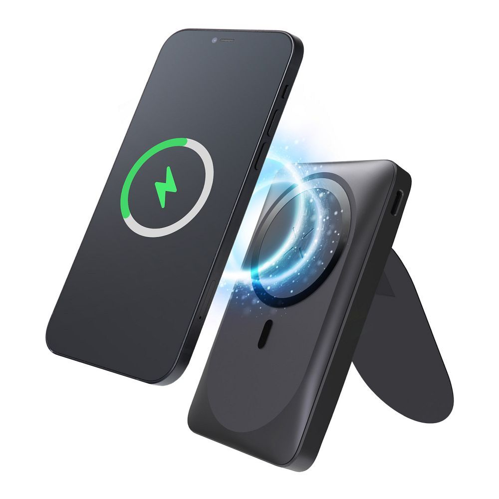Powerbank Forcell F Energy F10K2 MagStand, Compatibil cu MagSafe, PD QC3.0, 5A, 20W, 10,000 mAh, Negru [1]