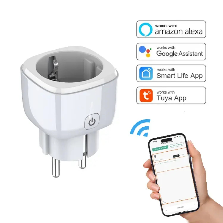 Priză inteligentă Nordic 16A, compatibilă Tuya Smart Life, alb [1]