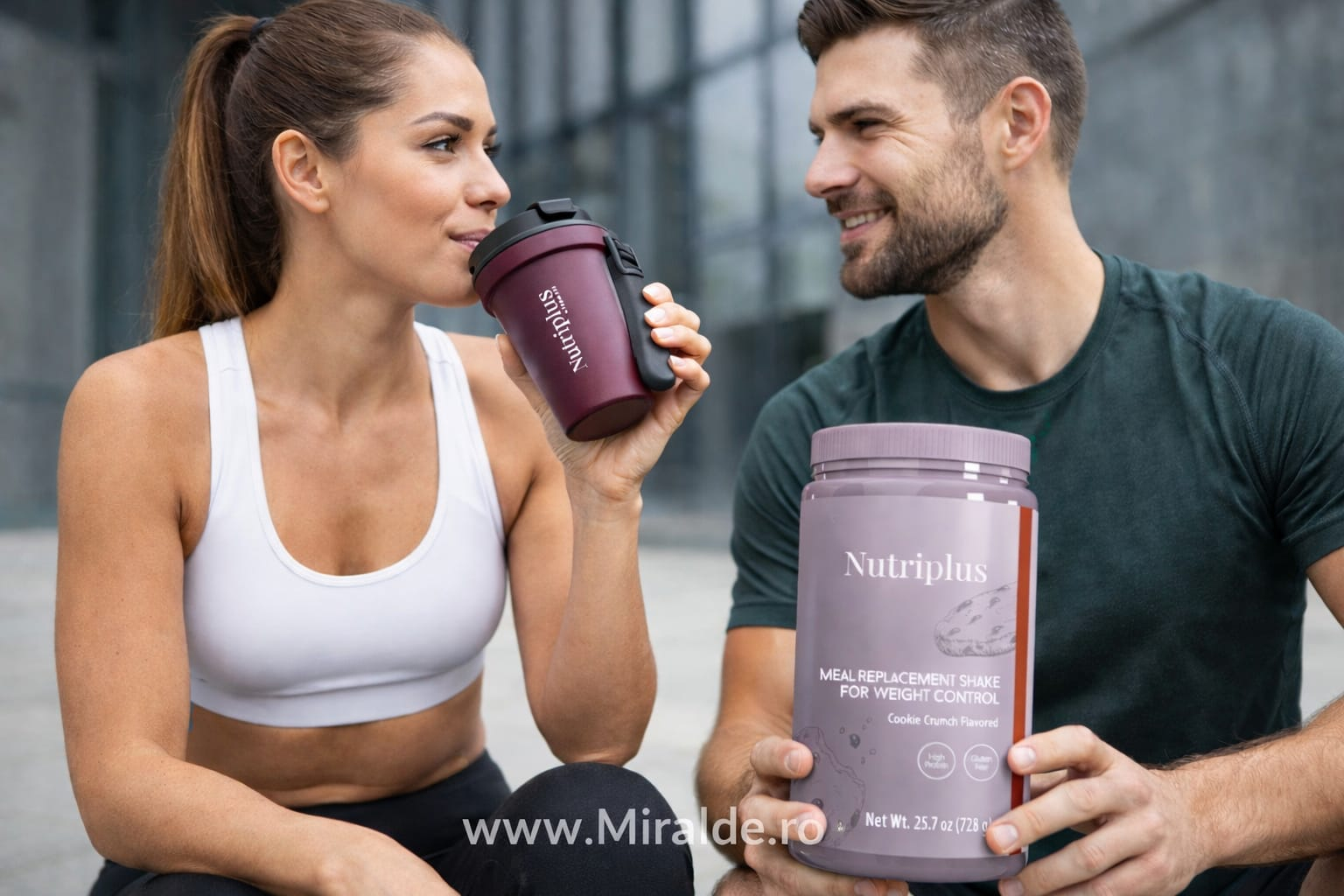 Recipient pentru bauturi NutriPlus – Sticla sport reutilizabila, ideala pentru sala si birou [1]