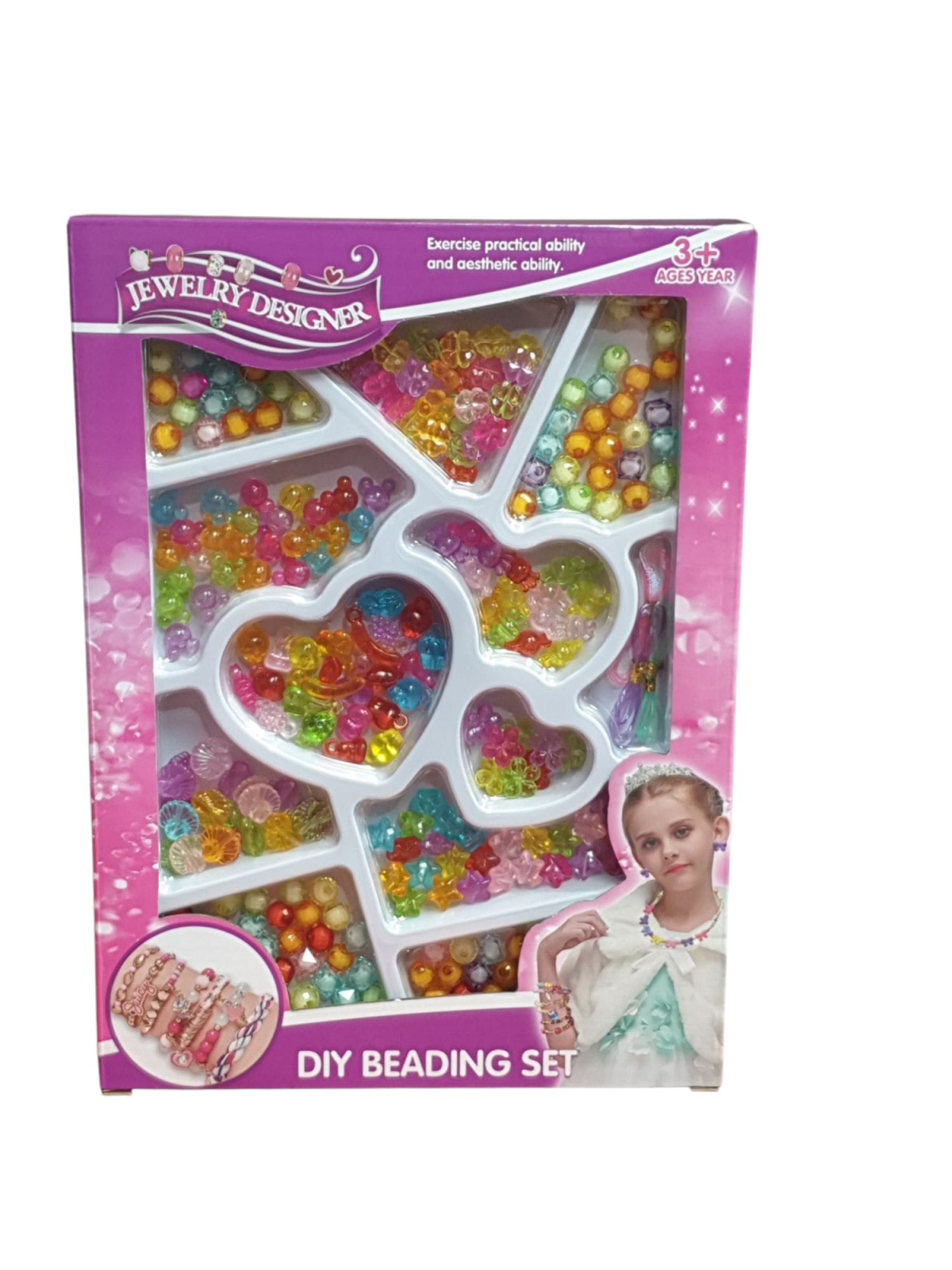 Set Mărgele Brățări – Jucărie Creativă DIY pentru Fetițe cu Accesorii Colorate [1]