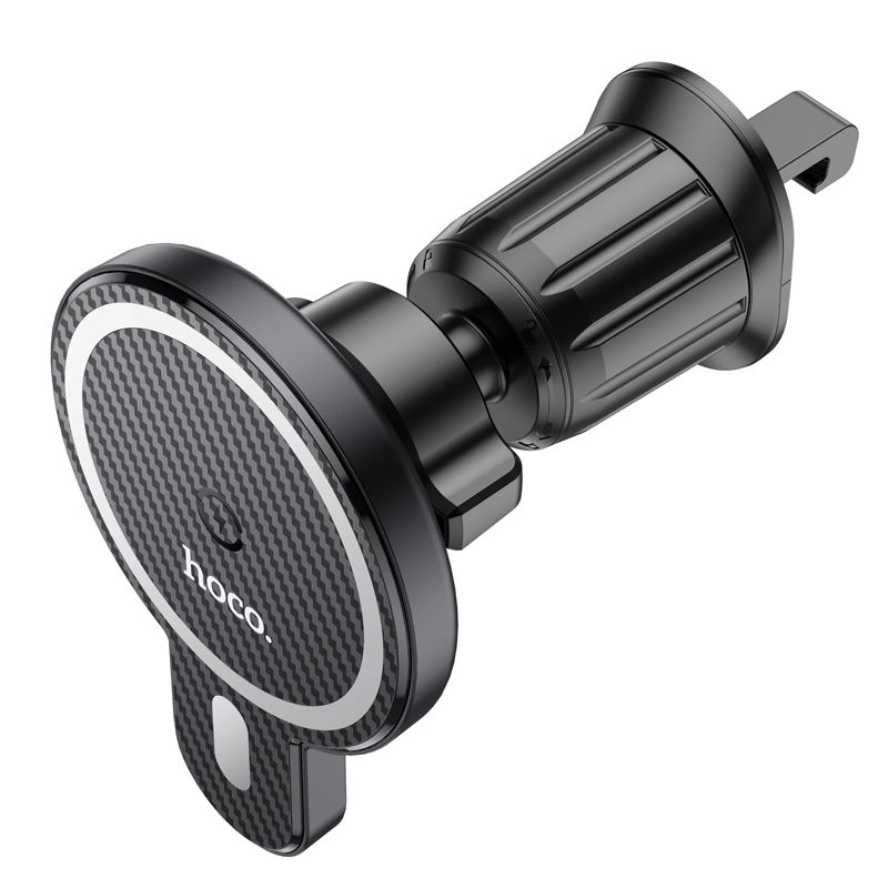 Suport Auto Hoco cu Încărcare Wireless, Compatibil MagSafe, pentru Grila de Ventilație, 15W, CA85, Negru [4]