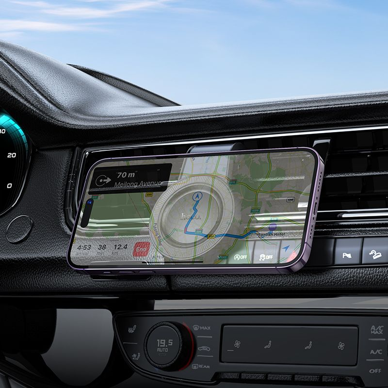 Suport auto magnetic Hoco H59, pentru grila de ventilație, Negru [1]