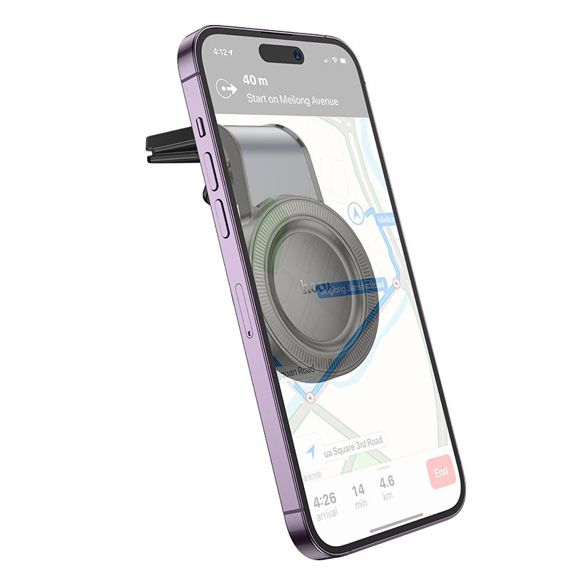 Suport auto magnetic Hoco H59, pentru grila de ventilație, Negru [5]