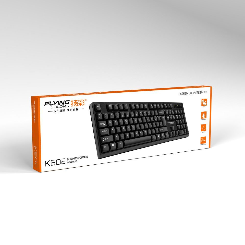 Tastatură USB K602 QWERTY Wired USB-A Black 104 Taste [1]