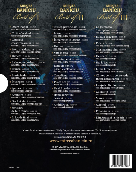 AUTOGRAF - Mircea Baniciu - Best OF - 3 x CD pack (triplu album) - vol 1,2,3 - varianata cu autograf [2]