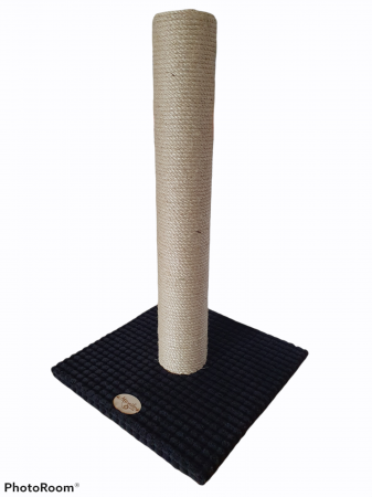 PENTRU PISICI - STALP CU SISAL NATURAL, 45 X 45 X 75, NEGRU