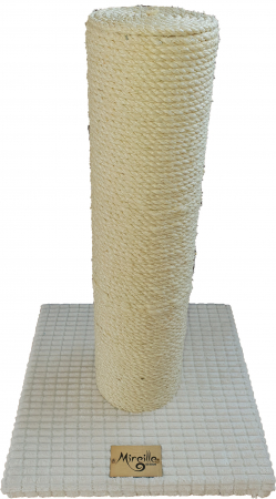 PENTRU PISICI - STALP CU SISAL NATURAL, 45X 45 X75, ALB