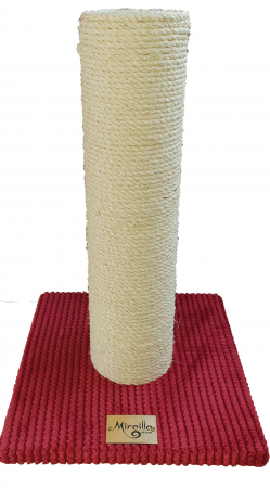 PENTRU PISICI - STALP CU SISAL NATURAL, 45X 45 X 75, ROSU
