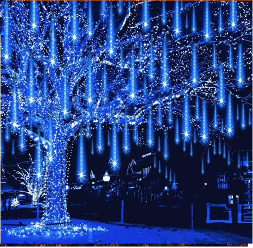 Instalatie 8 turturi meteori albastri 3m lungime, 50cm inaltime [2]