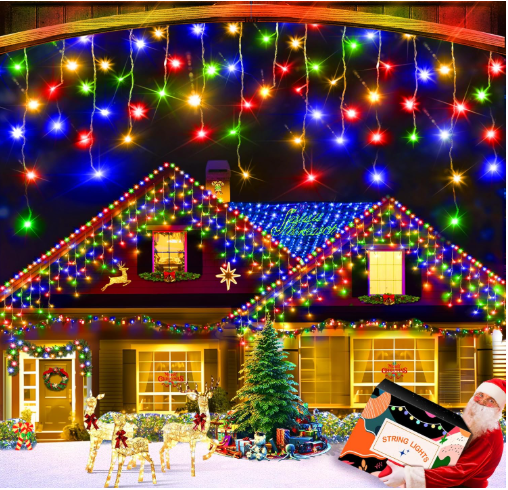 Instalatie franjuri color cu Flash 10m culori fluorescente [2]