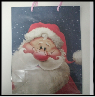 Pungă pentru  cadouri model Crăciun mare27x38x10 cm , din hârtie plastifiată [2]