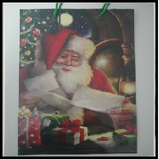 Pungă pentru  cadouri model Crăciun mare27x38x10 cm , din hârtie plastifiată [1]