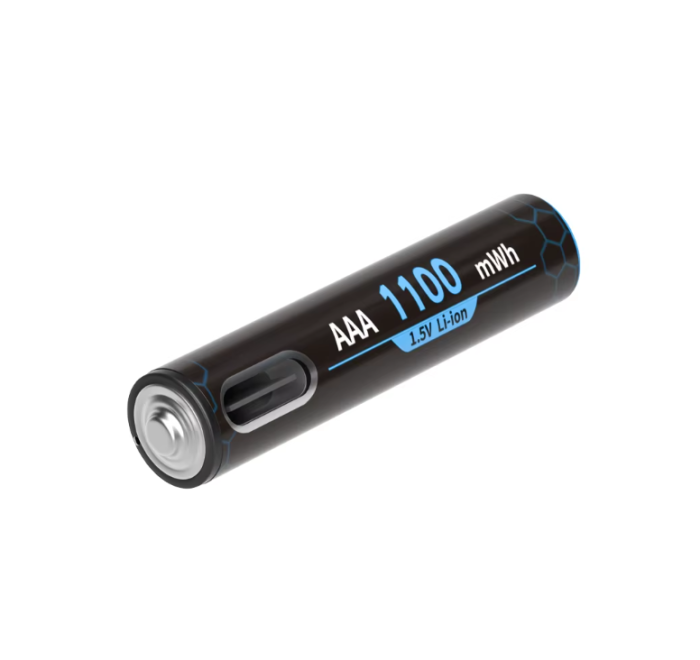 Set 4 baterii  Li-ion  AAA 1.5v 1100mWh Miro Power cu incarcare USB, cablu USB inclus [2]