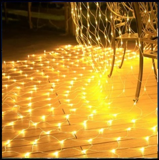 noutati - iNSTALTIE CRACIUN TIP PLASA 1.5X1.5M , ALB CALD 120 LEDURI