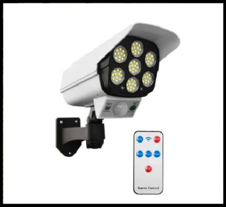 Lampi solare - Camera securitate falsa cu incarcare solara.