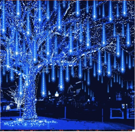 Instalatie 8 turturi meteori albastri 3m lungime, 50cm inaltime [1]