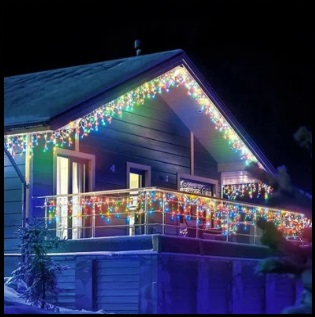 Promovate - Instalatie Craciun led franjuri 12m multicolor
