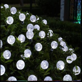 Recomandate - INSTALATIE CRACIUN SOLARA 7M 50 LEDURI BULB CRISTAL ALB RECE